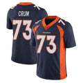 Tlead D.Broncos #73 Frank Crum Player Navy Vapor Untouchable Limited Game Stitched Jerseys
