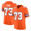 Tlead D.Broncos #73 Frank Crum Player Orange Limited Alternate Vapor F.U.S.E. Throwback Game Stitched Jerseys