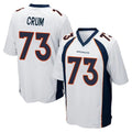 Tlead D.Broncos #73 Frank Crum Player White Game Stitched Jerseys