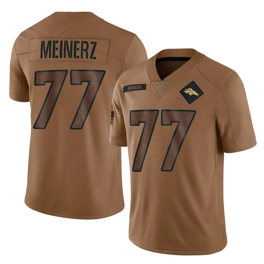 Tlead D.Broncos #77 Quinn Meinerz Player Brown Salute To Service Limited Stitched Jerseys
