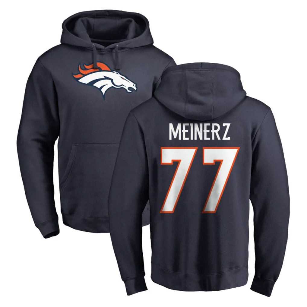 Tlead D.Broncos #77 Quinn Meinerz Player Navy Pullover Hoodie Limited Stitched Jerseys