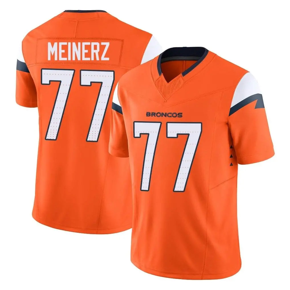 Tlead D.Broncos #77 Quinn Meinerz Player Orange Vapor F.U.S.E. Limited Home Game Stitched Jerseys