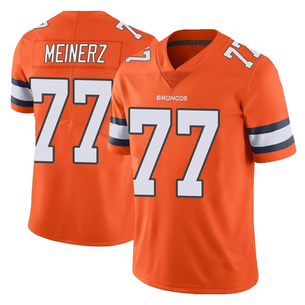 Tlead D.Broncos #77 Quinn Meinerz Player Orange Vapor Untouchable Limited Home Game Stitched Jerseys