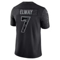 Tlead D.Broncos #7 John Elway Player Black RFLCTV Limited Stitched Jerseys