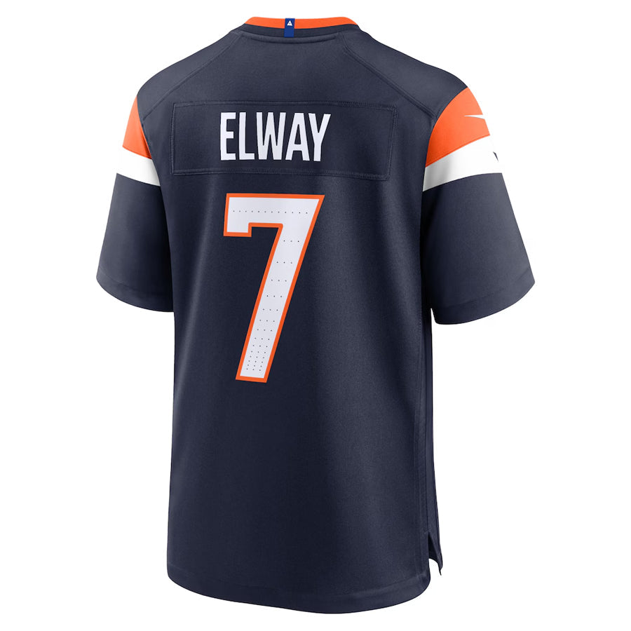 Tlead D.Broncos #7 John Elway Player Navy Home Game Stitched Jerseys