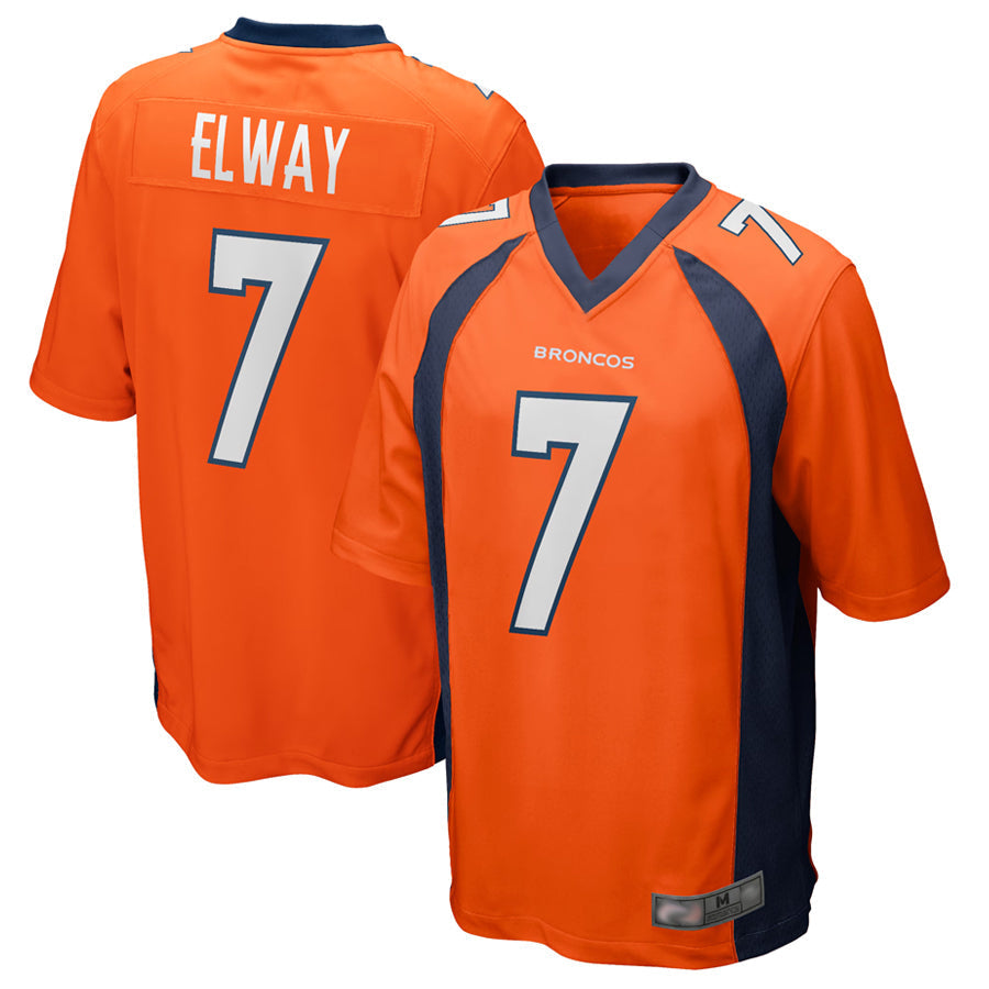 Tlead D.Broncos #7 John Elway Player Orange Game Stitched Jerseys
