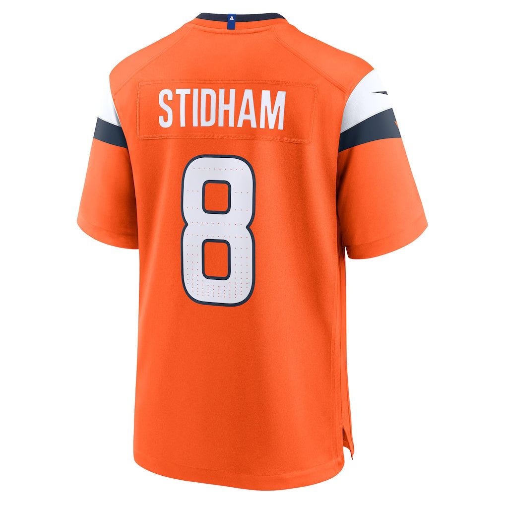Tlead D.Broncos #8 Jarrett Stidham Orange Team Game Stitched Jerseys
