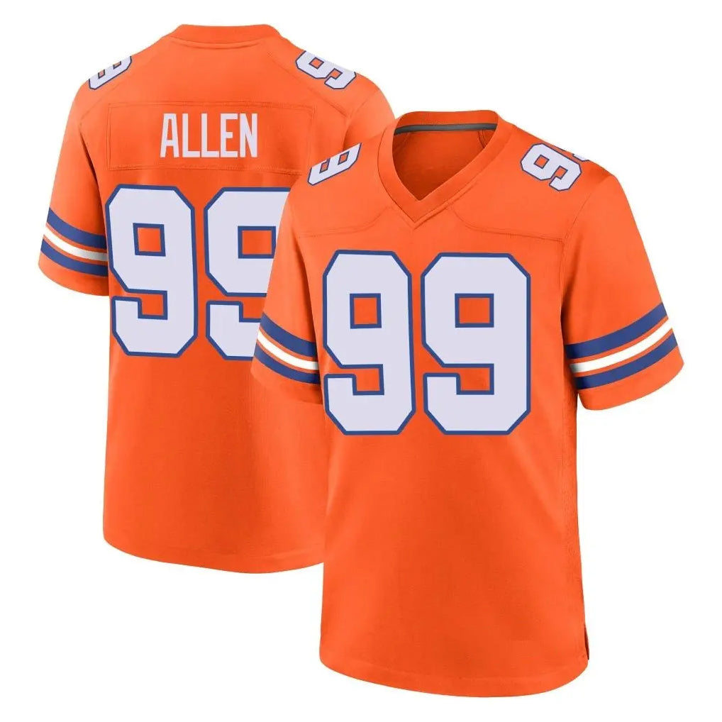 Tlead D.Broncos #99 Zach Allen Player Orange Alternate Collection Throwback Game Stitched Jerseys