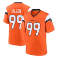 Tlead D.Broncos #99 Zach Allen Player Orange Home Game Stitched Jerseys