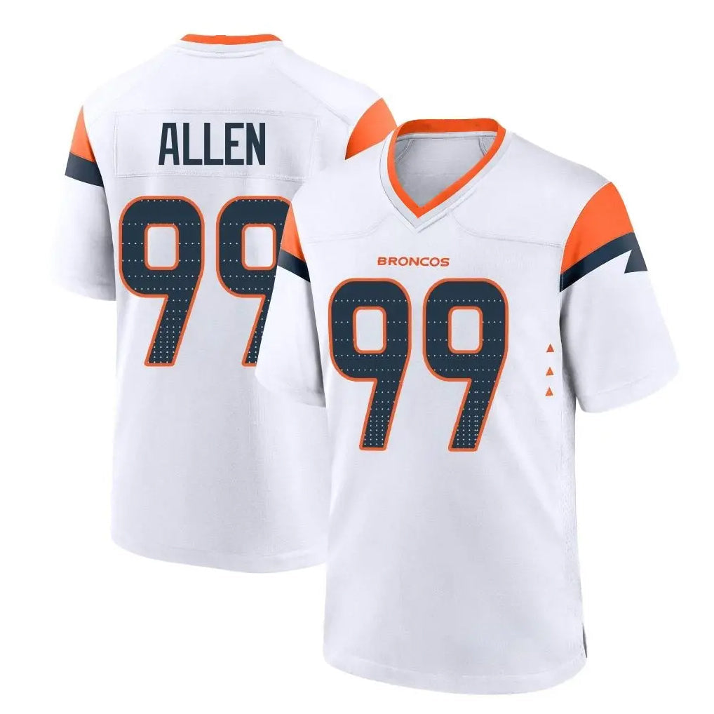 Tlead D.Broncos #99 Zach Allen Player White Home Game Stitched Jerseys