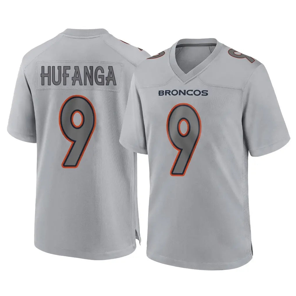 Tlead D.Broncos #9 Talanoa Hufanga Player Gray Atmosphere Fashion Limited Game Stitched Jerseys