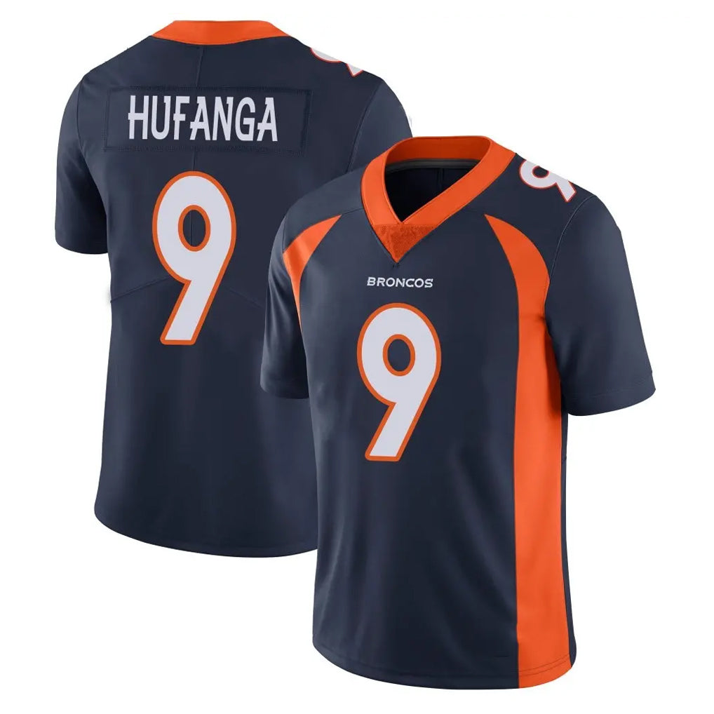 Tlead D.Broncos #9 Talanoa Hufanga Player Navy Vapor Untouchable Limited Game Stitched Jerseys