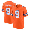 Tlead D.Broncos #9 Talanoa Hufanga Player Orange Alternate Collection Throwback Game Stitched Jerseys