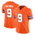 Tlead D.Broncos #9 Talanoa Hufanga Player Orange Limited Alternate Vapor F.U.S.E. Throwback Game Stitched Jerseys
