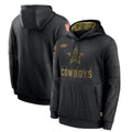 Tlead D.Cowboys Black Salute to Service Pullover Hoodies Limited Blank Player Stitched Jerseys