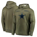 Tlead D.Cowboys Olive Salute to Service Pullover Hoodies Home Game Blank Player Stitched Jerseys