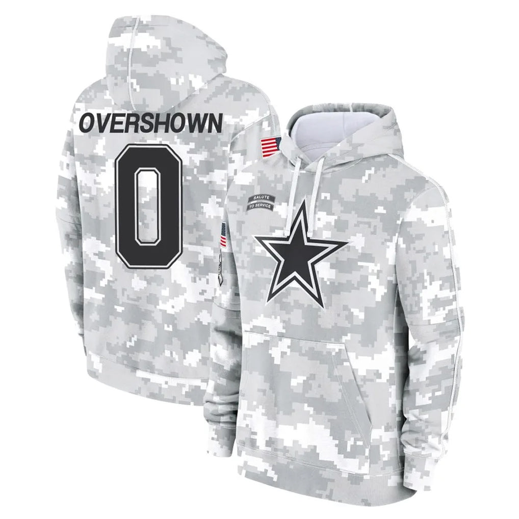 Tlead D.Cowboys #0 DeMarvion Overshown Player Arctic Camo Salute to Service Hoodies Limited Game Stitched Jerseys