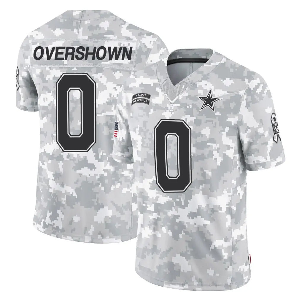 Tlead D.Cowboys #0 DeMarvion Overshown Player Arctic Camo Salute to Service Limited Home Game Stitched Jerseys