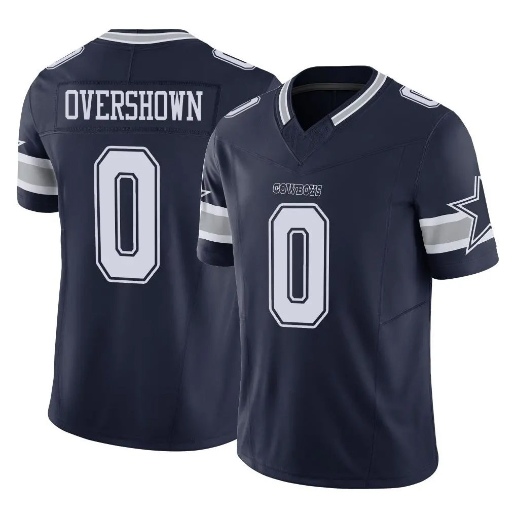 Tlead D.Cowboys #0 DeMarvion Overshown Player Navy Limited Vapor F.U.S.E. Home Game Stitched Jerseys