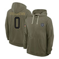 Tlead D.Cowboys #0 DeMarvion Overshown Player Olive Salute to Service Pullover Hoodies Limited Stitched Jerseys
