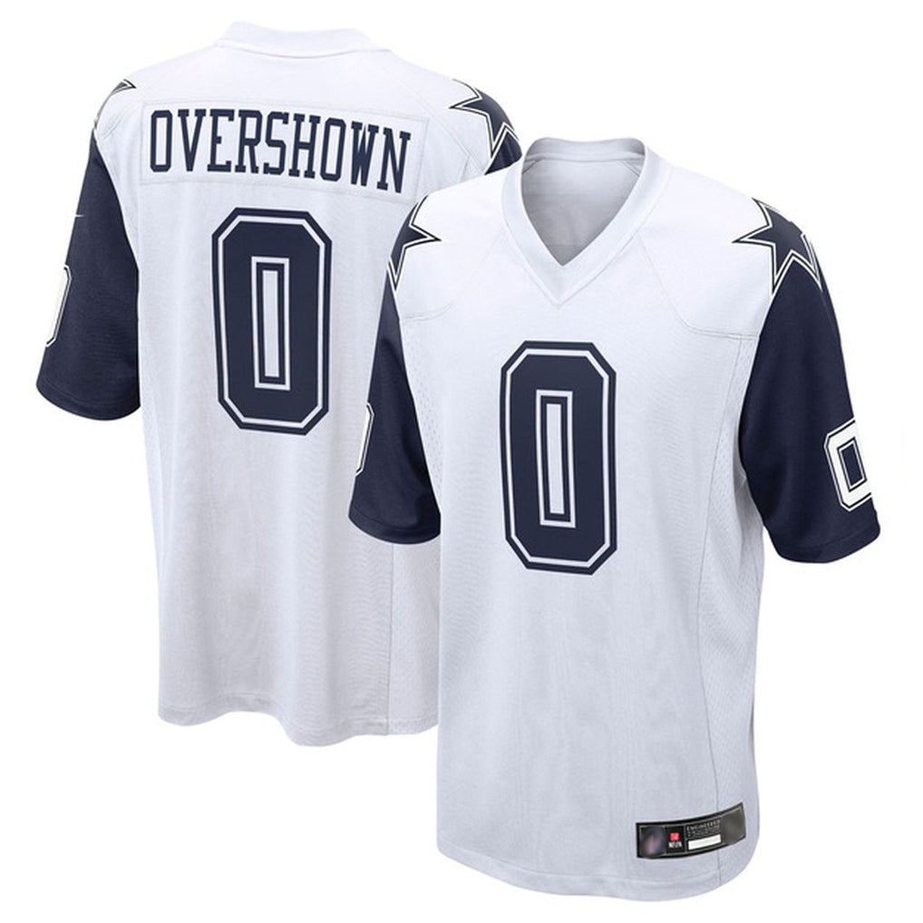 Tlead D.Cowboys #0 DeMarvion Overshown Player White-Navy Home Game Stitched Jerseys