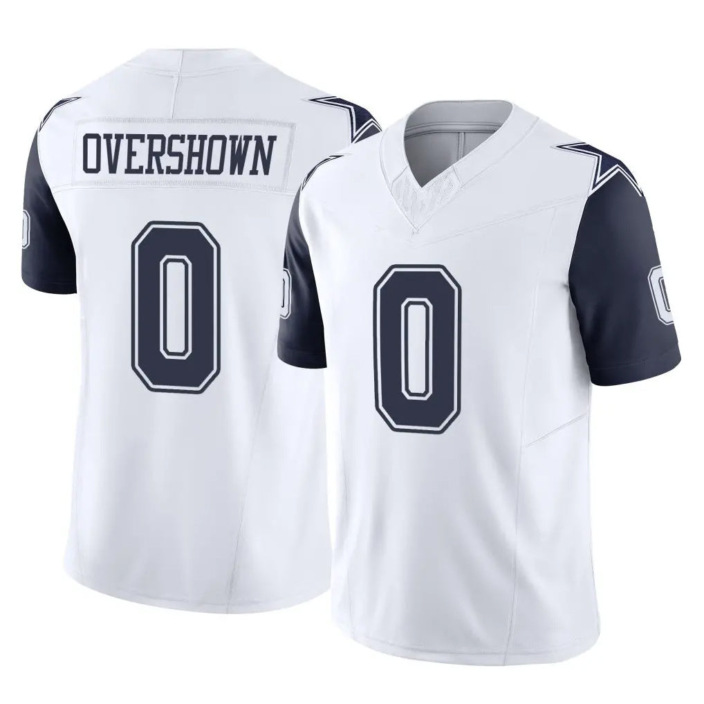 Tlead D.Cowboys #0 DeMarvion Overshown Player White-Navy Limited Vapor F.U.S.E. Home Game Stitched Jerseys
