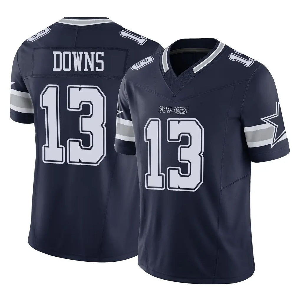 Tlead D.Cowboys #13 Caleb Downs Player Navy Limited Vapor F.U.S.E. Home Game Stitched Jerseys