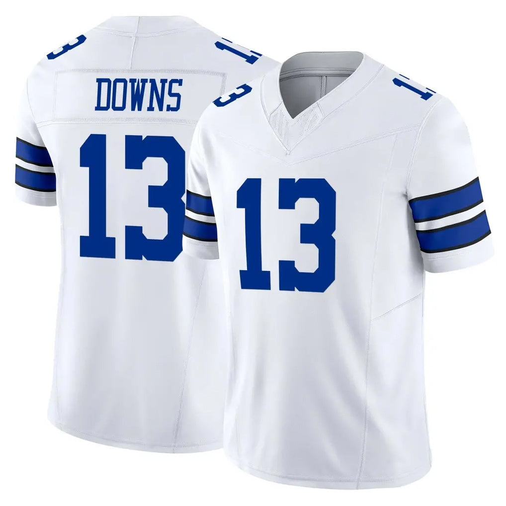 Tlead D.Cowboys #13 Caleb Downs Player White Limited Vapor F.U.S.E. Home Game Stitched Jerseys