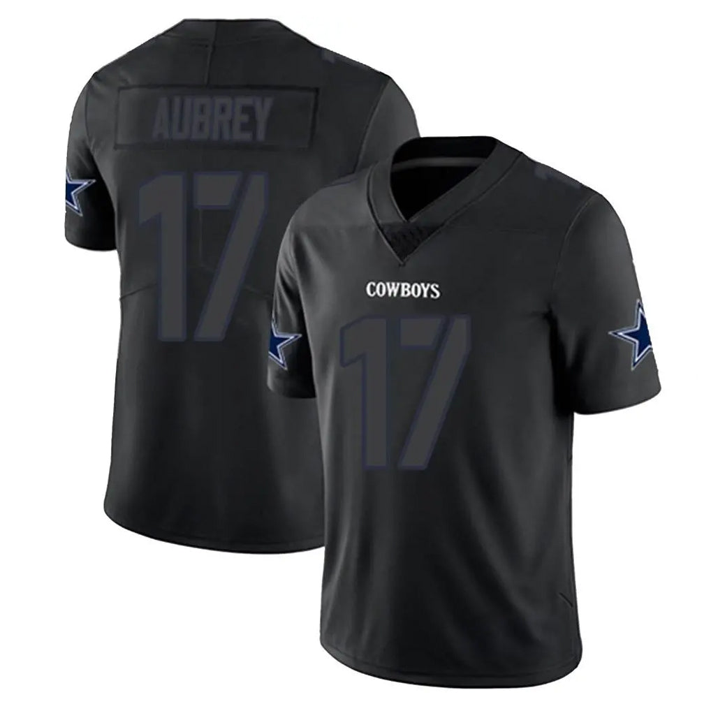 Tlead D.Cowboys #17 Brandon Aubrey Player Black Impact Limited Home Game Stitched Jerseys