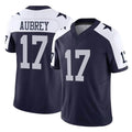 Tlead D.Cowboys #17 Brandon Aubrey Player Navy-White Limited Alternate Vapor F.U.S.E. Home Game Stitched Jerseys