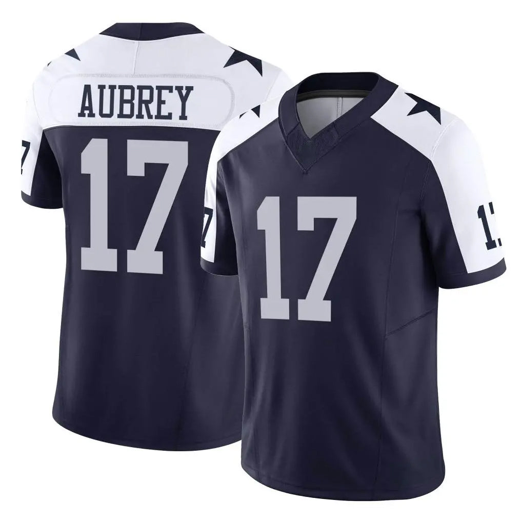Tlead D.Cowboys #17 Brandon Aubrey Player Navy-White Limited Alternate Vapor F.U.S.E. Home Game Stitched Jerseys