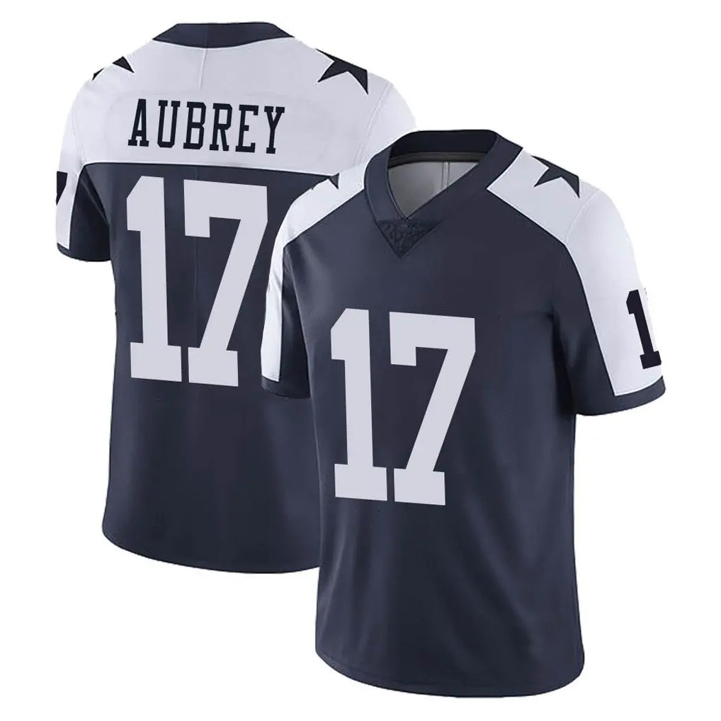 Tlead D.Cowboys #17 Brandon Aubrey Player Navy-White Limited Alternate Vapor Untouchable Home Game Stitched Jerseys