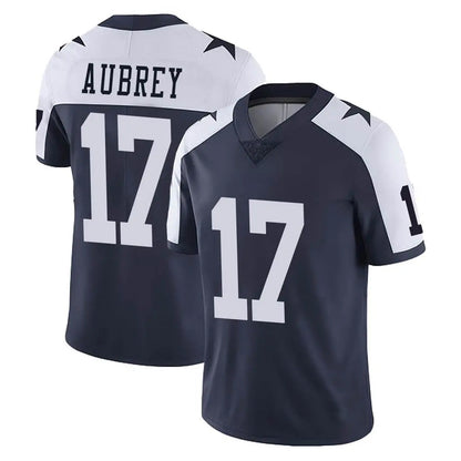 Tlead D.Cowboys #17 Brandon Aubrey Player Navy-White Limited Alternate Vapor Untouchable Home Game Stitched Jerseys