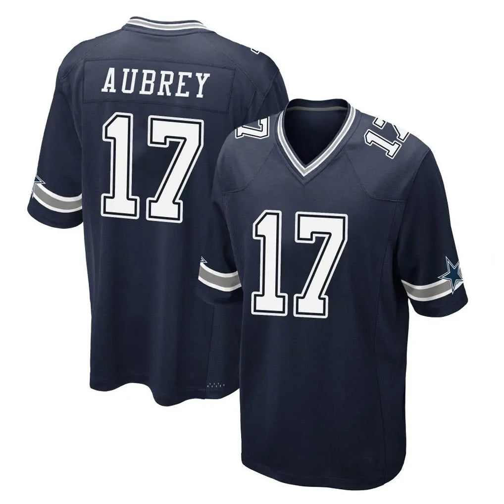 Tlead D.Cowboys #17 Brandon Aubrey Player Navy Home Game Stitched Jerseys