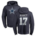 Tlead D.Cowboys #17 Brandon Aubrey Player Navy Pullover Hoodies Limited Stitched Jerseys