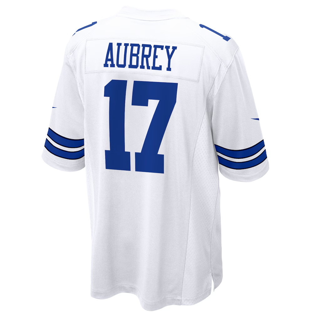 Tlead D.Cowboys #17 Brandon Aubrey White Game Stitched Jerseys