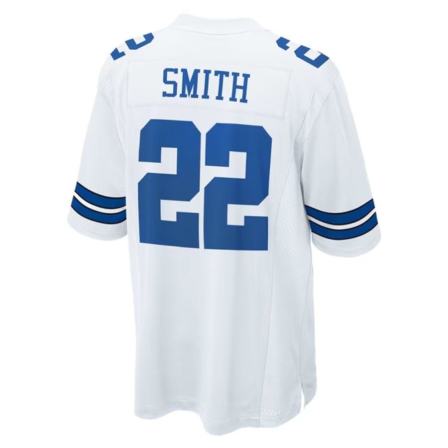 Tlead D.Cowboys #22 Emmitt Smith Player White Home Game Stitched Jerseys