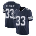Tlead D.Cowboys #33 Javonte Williams Player Navy Vapor Untouchable Limited Home Game Stitched Jerseys