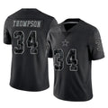 Tlead D.Cowboys #34 Jalen Thompson Player Black Limited Reflective Home Game Stitched Jerseys
