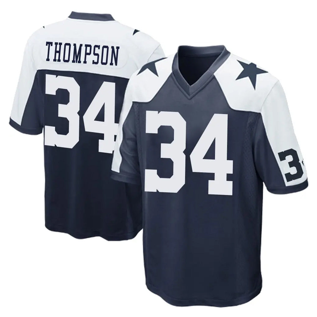 Tlead D.Cowboys #34 Jalen Thompson Player Navy-White Alternate Home Game Stitched Jerseys