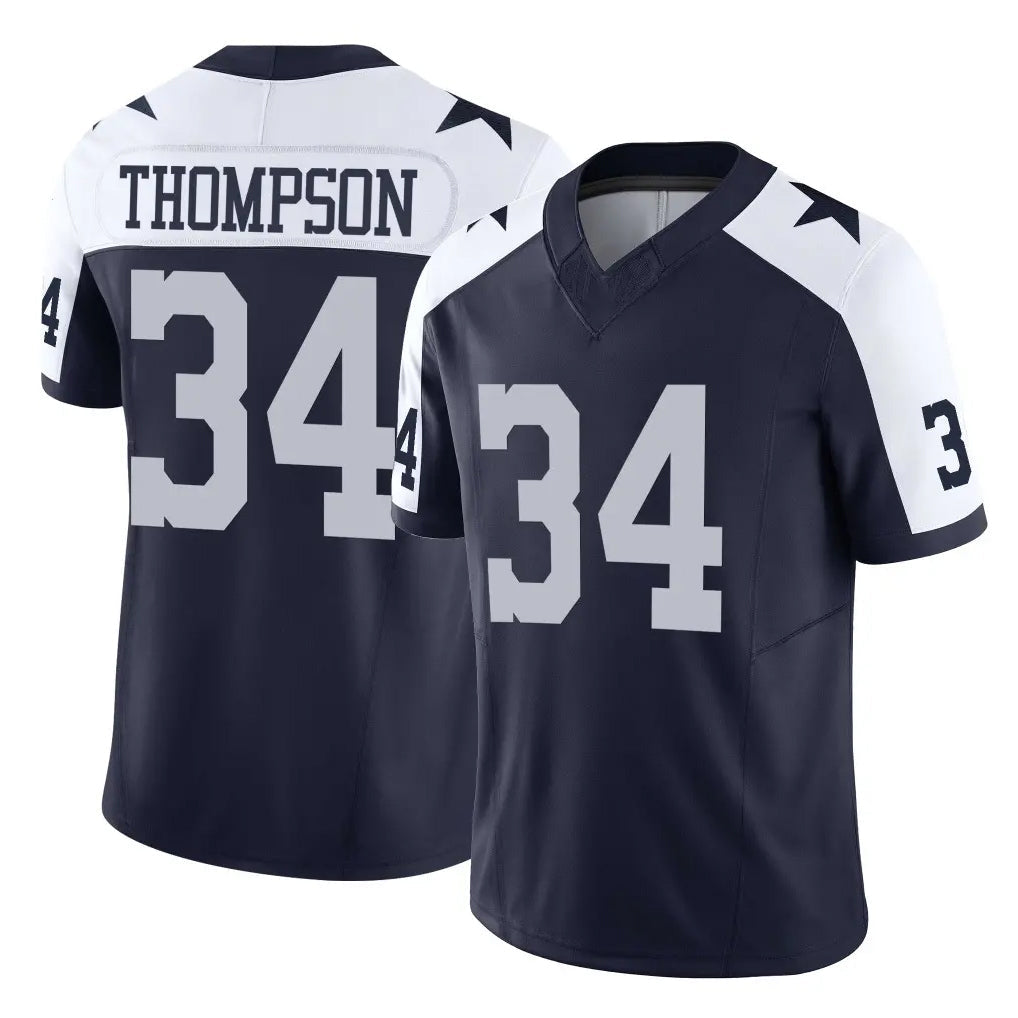 Tlead D.Cowboys #34 Jalen Thompson Player Navy-White Limited Alternate Vapor F.U.S.E. Home Game Stitched Jerseys