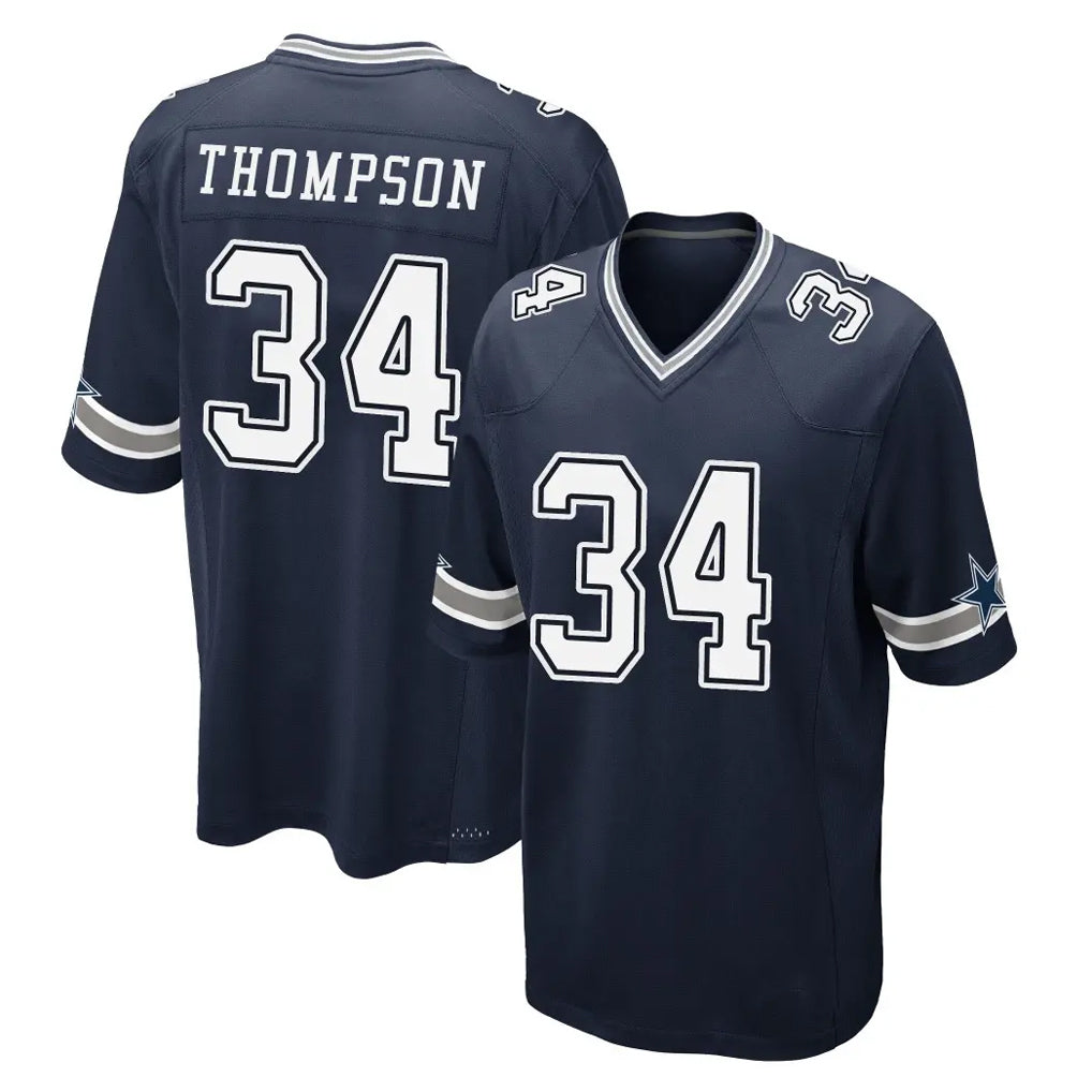Tlead D.Cowboys #34 Jalen Thompson Player Navy Home Game Stitched Jerseys