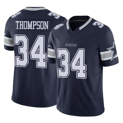 Tlead D.Cowboys #34 Jalen Thompson Player Navy Limited Vapor F.U.S.E. Home Game Stitched Jerseys