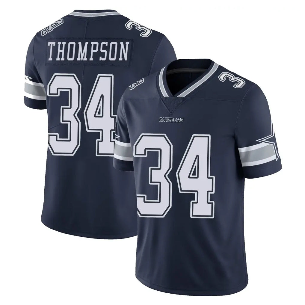 Tlead D.Cowboys #34 Jalen Thompson Player Navy Vapor Untouchable Limited Home Game Stitched Jerseys