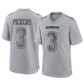 Tlead D.Cowboys #3 George Pickens Player Gray Atmosphere Fashion Home Game Stitched Jerseys