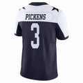Tlead D.Cowboys #3 George Pickens Player Navy Throwback Stitched Jerseys