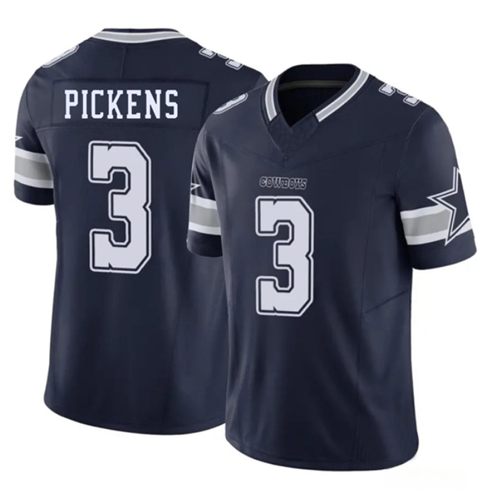 Tlead D.Cowboys #3 George Pickens Player Navy Vapor F.U.S.E. Limited Stitched Jerseys