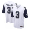 Tlead D.Cowboys #3 George Pickens Player White-Navy Home Game Stitched Jerseys