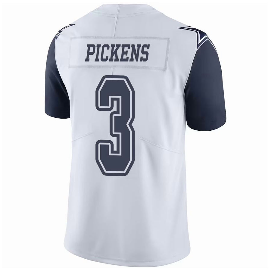 Tlead D.Cowboys #3 George Pickens Player White Throwback Stitched Jerseys