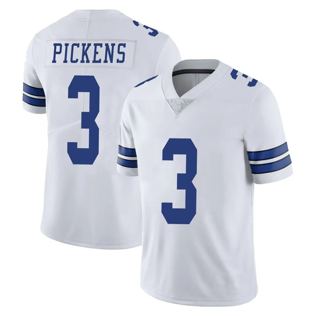 Tlead D.Cowboys #3 George Pickens Player White Vapor Untouchable Limited Home Game Stitched Jerseys
